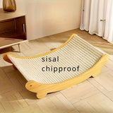 NNETM Space-Saving Wooden Cat Scratcher Tower for Cats