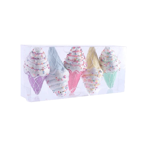 NNEOBA Christmas Tree Ice Cream Pendant - Festive Xmas Tree Ornament