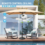 NNETM Portable USB Rechargeable Ceiling Fan with Night Light