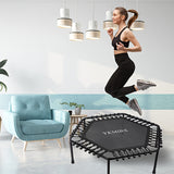 NNETM Hexagonal Fitness Trampoline Quiet Bounce Home Gym