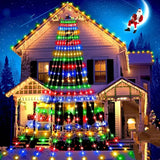 NNETM Enchanting Christmas Waterfall Tree Lights: 8 Magical Modes