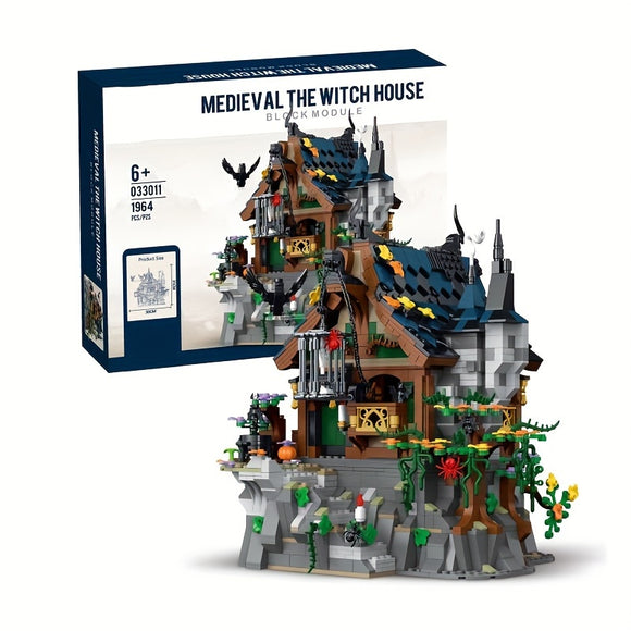 NNETM 1964pcs Enchanted Medieval Witch House - LED Light-Up