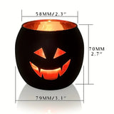 NNETM 6-Piece Table Centerpiece Set – Black & Gold Glass Candle Holders