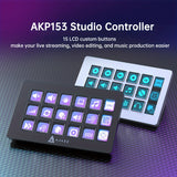 NNETM 15-Key Stream Controller Programmable Macro Keyboard Console