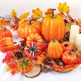 NNETM 10-Piece Artificial Pumpkin Set - Assorted Sizes