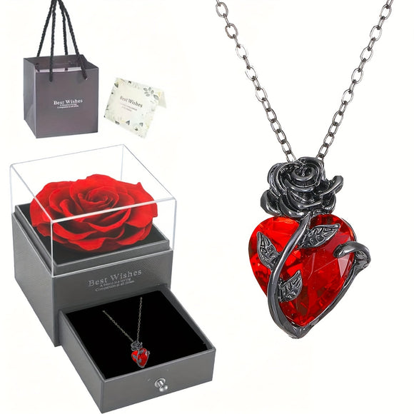 NNETM Love Rose Necklace Elegant Gift