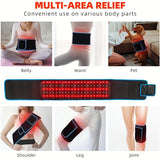 NNETM 660nm Red & 850nm Near Infrared Light Therapy Heated Wrist Belt(Black)