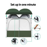 NNETM Double Camping Shower Tent – Portable Privacy Toilet & Changing Room