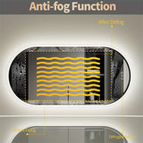 NNEOBA 1-Piece Oval Backlit LED Bathroom Mirror with Anti-Fog