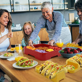 NNETM Taco Plate Set with 12 Holders