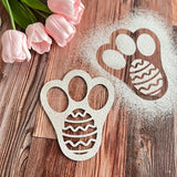 NNETM 5pcs Wooden Rabbit Paw Print Stencils for Easter DIY