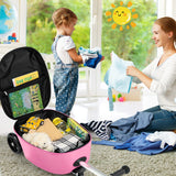 NNECW 2-IN-1 Kids Luggage with Wheels for  Kids Ages 5+
