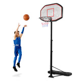 NNECW 2m-3m Height Adjustable Basketball Hoop Stand System with Wheels