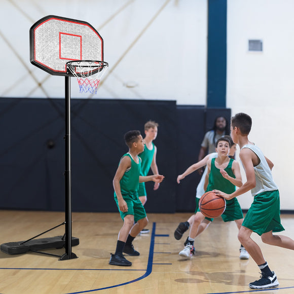NNECW 2m-3m Height Adjustable Basketball Hoop Stand System with Wheels