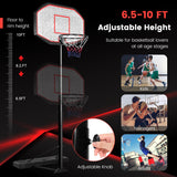 NNECW 2m-3m Height Adjustable Basketball Hoop Stand System with Wheels