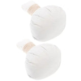 NNEOBA 2pcs Herbal Massage Pouches Spa Compress Balls White