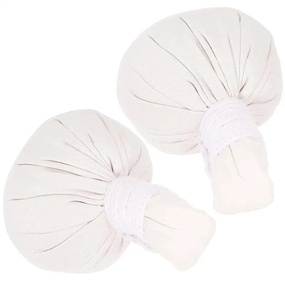 NNEOBA 2pcs Herbal Massage Pouches Spa Compress Balls White