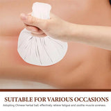 NNEOBA 2pcs Herbal Massage Pouches Spa Compress Balls White