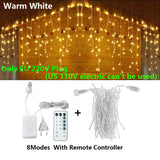 NNEOBA LED String Lights Christmas Curtain Fairy Garland