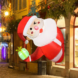 NNEOBA 3.5Ft Christmas Inflatable Santa Claus Leaning Out from Window