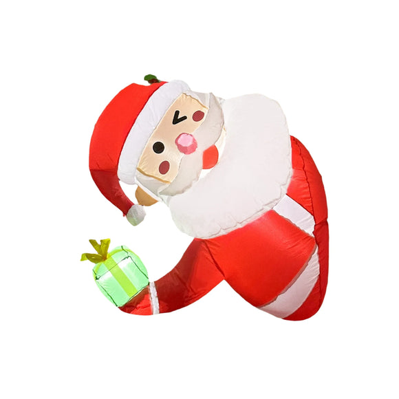 NNEOBA 3.5Ft Christmas Inflatable Santa Claus Leaning Out from Window