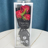 NNEOBA 3 Heads Artificial Rose Bouquet Pink Flowers Gift