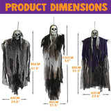 NNEOBA Halloween Hanging Grim Reapers Skeleton Ghosts Set (3-Pack)