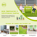 NNECW 3-Piece All-Weather Kids Table &amp; Chairs Set for Home &amp; Backyard-Green