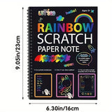 NNETM Rainbow Scratch Off Notebooks Arts and Crafts Set