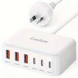 NNETM 100W 6-Port Fast Charger USB-C & USB-A
