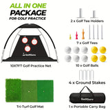NNETM Golf Practice Net with Mat & Target