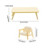 NNETM Mini Table and Chair Set for Miniature Décor (3 pcs)