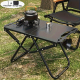 NNETM Portable Folding Camping Table with Light Stand & Storage Bag