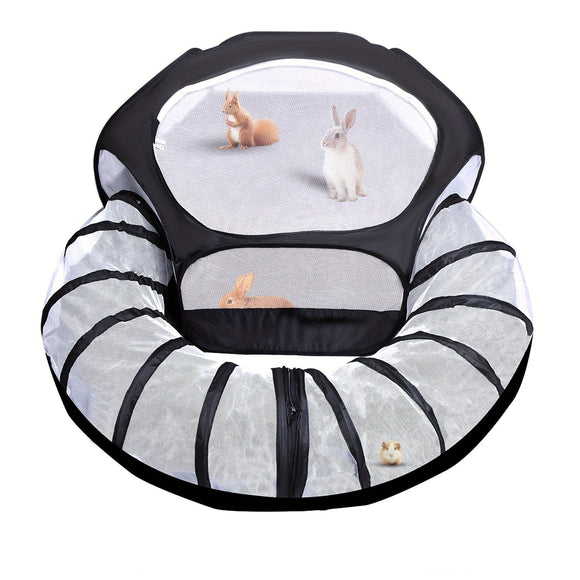 NNETM Small Animal Playpen with Tunnel