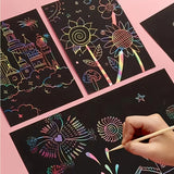 NNETM Rainbow Scratch Off Notebooks Arts and Crafts Set