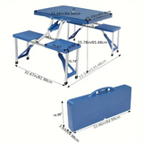 NNETM Folding Camping Table with Storage Mesh