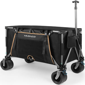 NNETM Folding Utility Wagon with Large Wheels
