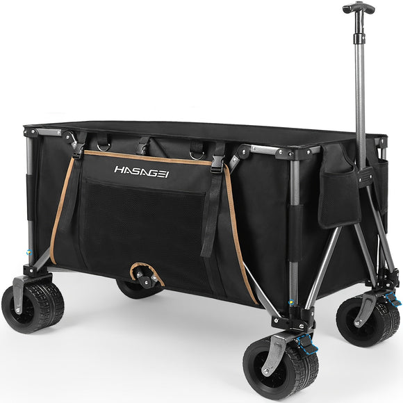 NNETM Folding Utility Wagon with Large Wheels
