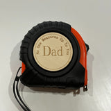 NNETM Unique 'No One Measures Up' Wooden Tape Measure – Orange Metal Lock