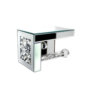 NNETM Crystal Glass Tissue Box Holder Countertop Organizer