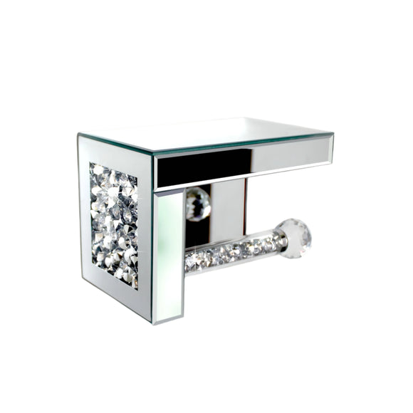 NNETM Crystal Glass Tissue Box Holder Countertop Organizer