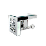 NNETM Crystal Glass Tissue Box Holder Countertop Organizer