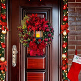 NNEOBA Christmas Wreath with Lantern and Bow