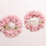 NNEOBA Christmas Wreath with Rose Gold Ornaments for Door