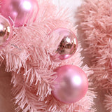 NNEOBA Christmas Wreath with Rose Gold Ornaments for Door