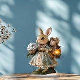 NNETM 2D Boho Easter Bunny Acrylic Tabletop Statue