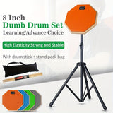 NNETM 8-Inch Wooden Drum Practice Pad Set