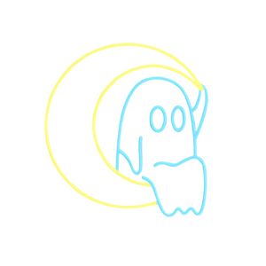 NNEOBA Moon Ghost LED Neon Sign for Halloween Decor