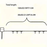 NNETM Halloween Solar String Lights Lithium Battery Outdoor Decor