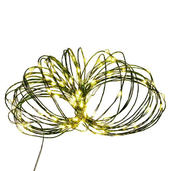 NNEOBA 200M Green Wire 8 Modes Fairy String Lights - 2000 LEDs Waterproof Firefly Lamp